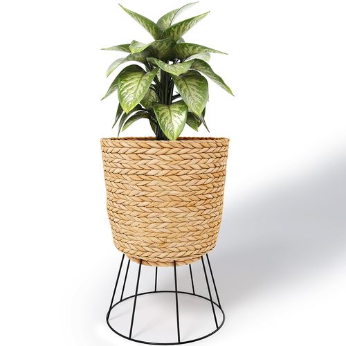 Pot De Sol Rond - Style Boho - 46 Cm - Pert Naturel