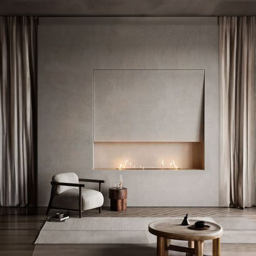 Cheminée Électrique Décorative Avec Flamme De Vapeur D'eau - 240 Cm Noir