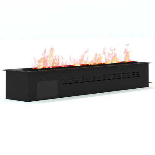 Cheminée Électrique Décorative Avec Flamme De Vapeur D'eau - 240 Cm Noir