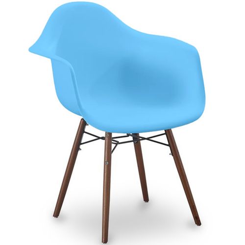 Chaises De Salle à Manger - Design Scandinave - Pieds En Bois Foncé - Skandiva Bleu