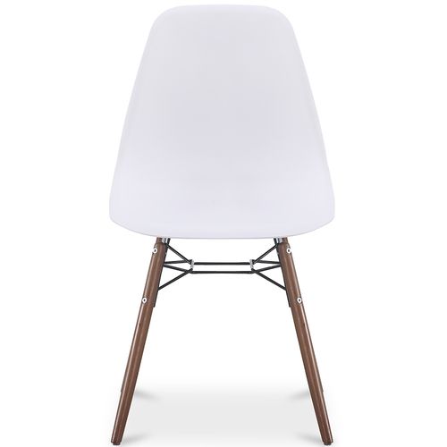 Chaises De Salle à Manger - Design Scandinave - Pieds En Bois Foncé - Lumi Jaune Pâle