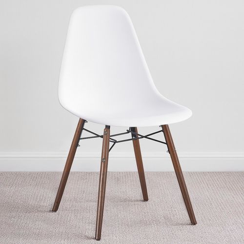 Chaises De Salle à Manger - Design Scandinave - Pieds En Bois Foncé - Lumi Jaune Pâle