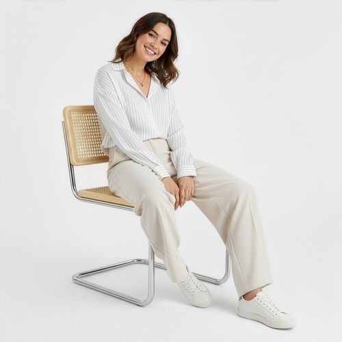 Chaise De Salle à Manger - Design Vintage - Bois Et Rotin - Nouvelle Édition - Lia Naturel