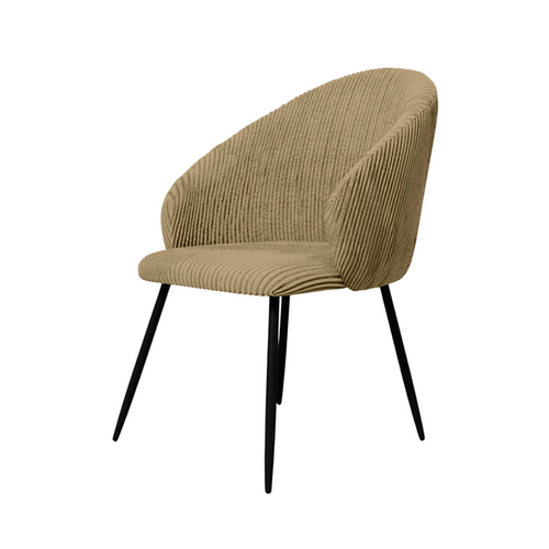 Chaise De Salle à Manger Rembourrée En Velours - Yukon Taupe