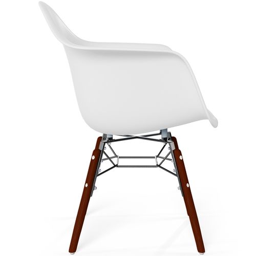 Chaise Pour Enfants - Design Scandinave - Pieds En Bois Foncé - Skandiva Blanc