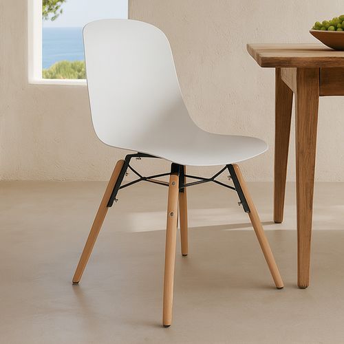 Chaise De Salle à Manger Avec Pieds En Bois Naturel – Style Moderne Et Fonctionnalité -beni Taupe