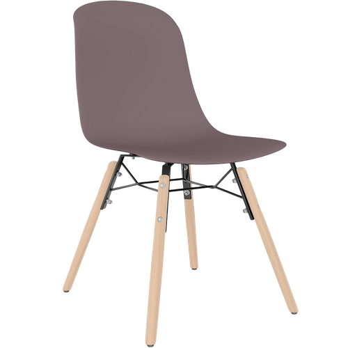 Chaise De Salle à Manger Avec Pieds En Bois Naturel – Style Moderne Et Fonctionnalité -beni Taupe