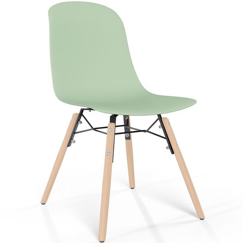 Chaise De Salle à Manger Avec Pieds En Bois Naturel – Style Moderne Et Fonctionnalité -beni Vert Pas