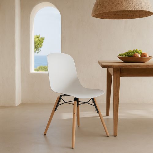 Chaise De Salle à Manger Avec Pieds En Bois Naturel – Style Moderne Et Fonctionnalité -beni Vert Pas