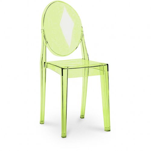 Chaise Transparente De Salle à Manger - Victoire Vert Transparent