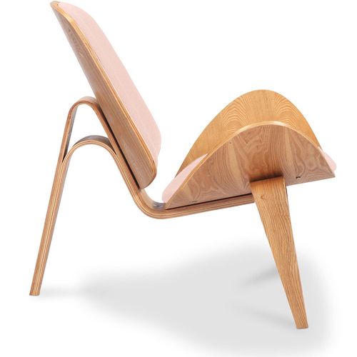 Fauteuil Design - Fauteuil Scandinave - Revêtement Tissu - Pêche - Luna Pêche