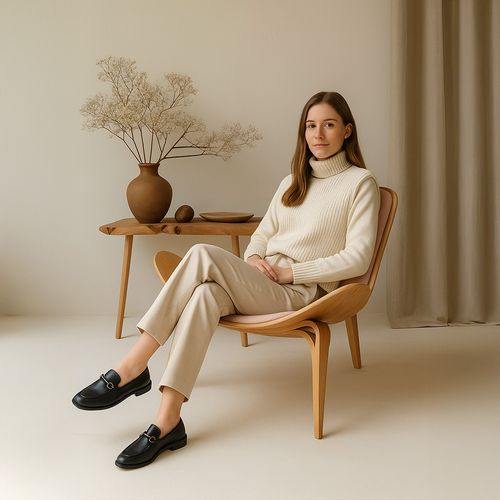 Fauteuil Design - Fauteuil Scandinave - Revêtement Tissu - Pêche - Luna Pêche