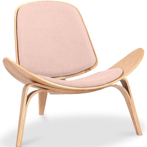 Fauteuil Design - Fauteuil Scandinave - Revêtement Tissu - Pêche - Luna Pêche