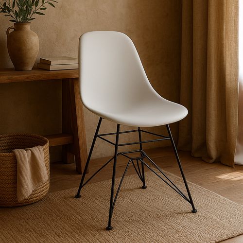 Chaise De Salle à Manger Avec Pieds En Métal – Design Moderne – Brielle Mauve