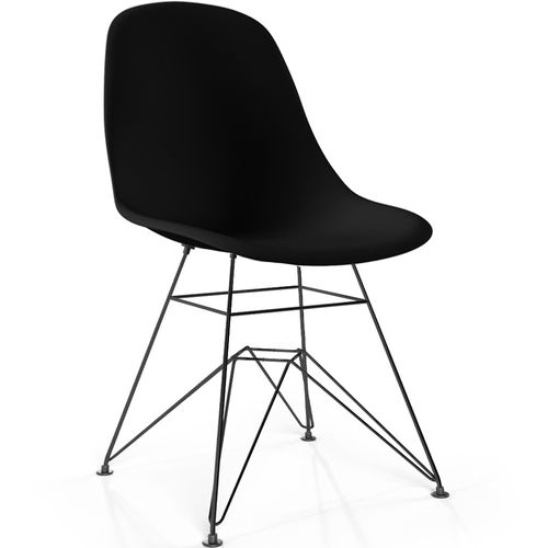 Chaise De Salle à Manger Avec Pieds En Métal – Design Moderne – Brielle Noir