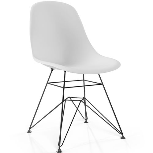 Chaise De Salle à Manger Avec Pieds En Métal – Design Moderne – Brielle Orange Pâle