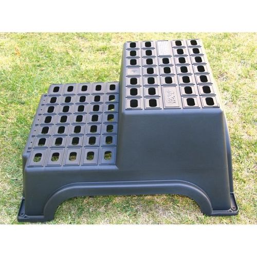 Marchepied Plastique Double - 890136 - Noir