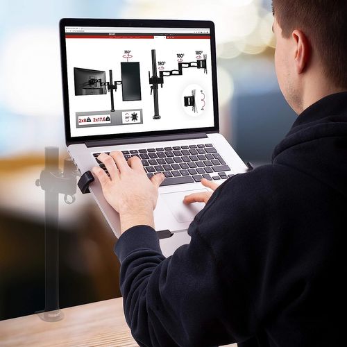 Support Pour Ordinateur Portable Vesa 75 100 Charge Max 5kg Plateforme De 30 X 25cm Duronic Dml7