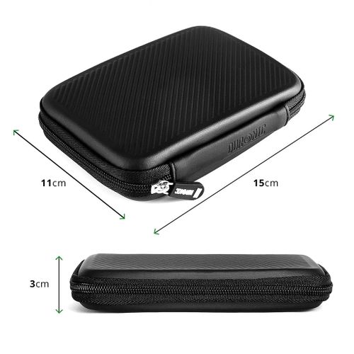 Hdc2 Bk Etui De Protection Semi Rigide Pour Disque Dur, Gps, Batterie Portable - Noir - 11 X 15 Cm