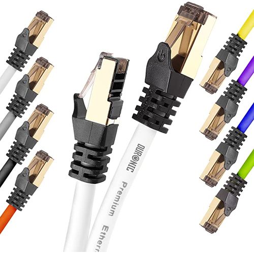 Cat8 We Câble Ethernet Blanc 5 M - Bande Passante 2ghz - Transmission Des Données 40 Gigabits