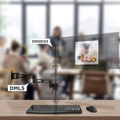 Dml5 Bk Bras Complet Pour Support D`écran - Compatible Avec La Gamme Dm35