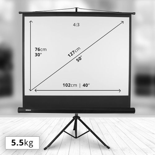 Tps50 /43 Ecran De Projection Sur Trépied De 60 Pouces - 102 X 76 Cm - 4k Full HD 3d