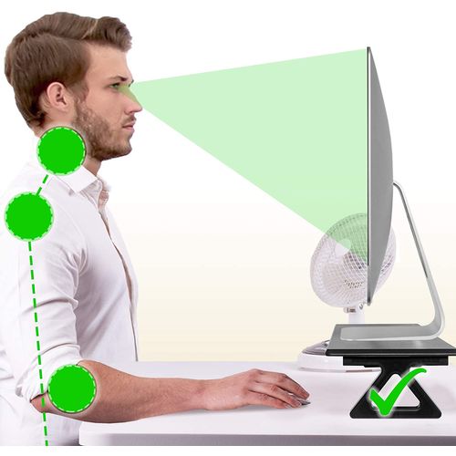 Rehausseur D'écran Dm06-1 Support Pour Écran PC Ordinateur Portable 62 X 30 Cm Hauteur De 15 Cm