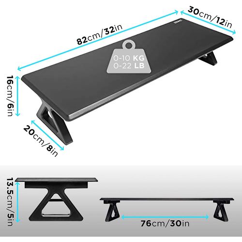 Rehausseur D'écran Dm06-2 Support Pour Écran PC Ordinateur Portable TV 81 X 30 Cm