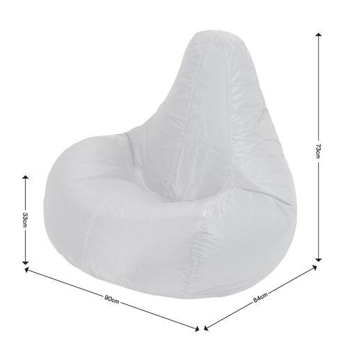 Pouf Icon Inclinable à Dossier Haut Intérieur Extérieur, Salon, Jardin, Bleu Canard, 84 X 84cm