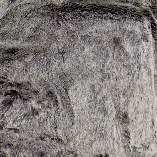 Pouf Icon Fausse Fourrure Gris Loup, Chambre, Salon, 110 X 95cm