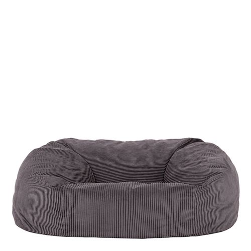 Pouf Soul Géant Canapé Icon Velours Côtelé Gris Anthracite, 130 X 116 X 57cm