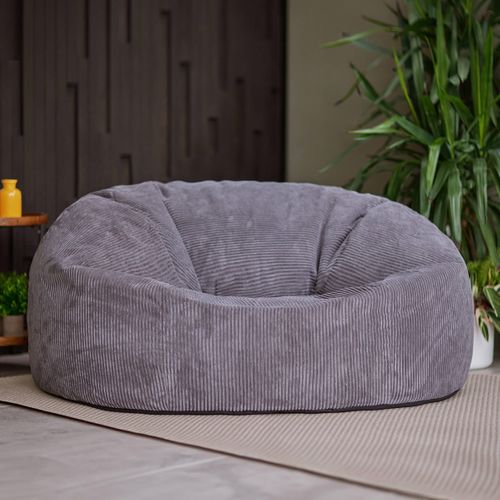 Pouf Soul Géant Canapé Icon Velours Côtelé Gris Anthracite, 130 X 116 X 57cm