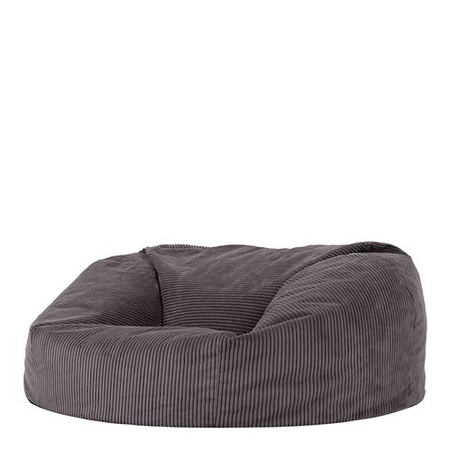Pouf Soul Géant Canapé Icon Velours Côtelé Gris Anthracite, 130 X 116 X 57cm