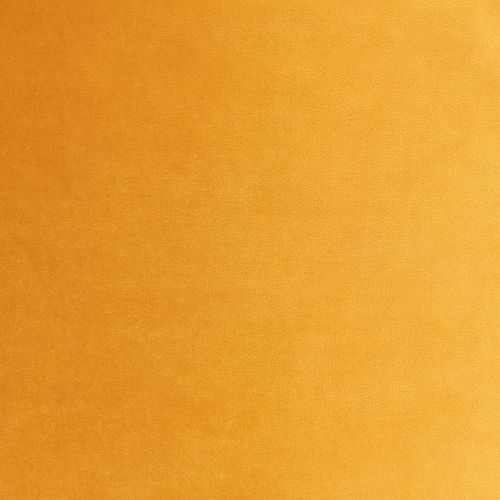 Pouf Rond Milano Velours Jaune Ocre, 55 X 55cm