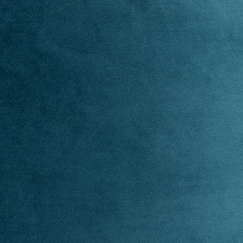 Pouf Rond Milano Velours Bleu Canard, 55 X 55cm