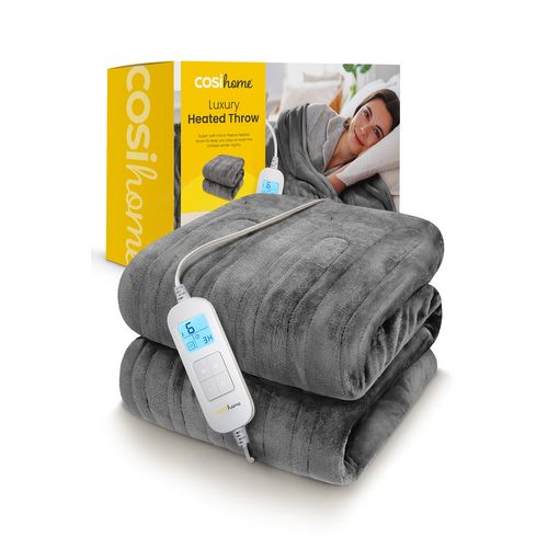 Plaid Chauffant Électrique En Polaire - Gris