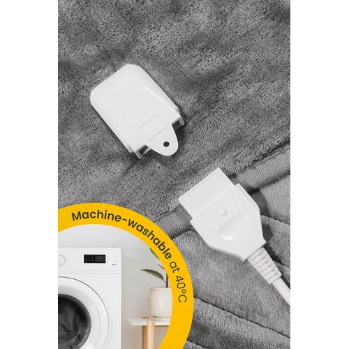 Plaid Chauffant Électrique En Polaire - Gris