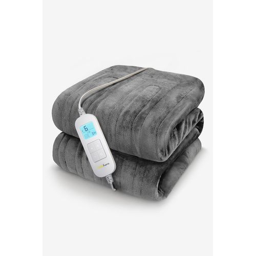 Plaid Chauffant Électrique En Polaire - Gris