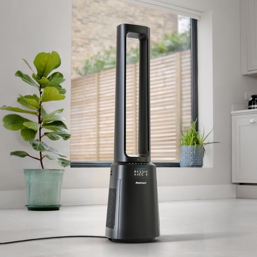 Ventilateur Colonne Sans Pales Premium Omniair 41" Avec Purificateur D’air – Noir