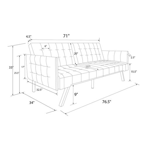Emily-canapé-lit 3 Places En Lin Gris