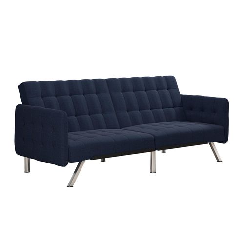 Emily-canapé Lit 3 Places En Lin Bleu Marine