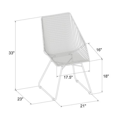 Ellis-chaise De Salle à Manger En Métal Doré