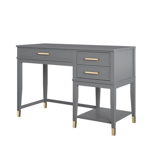 Westerleigh - Bureau Avec Plateau Élévateur En Mélaminé Gris Graphite