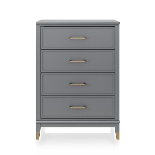 Westerleigh - Commode Avec 4 Tiroirs En Mélaminé Gris Graphite