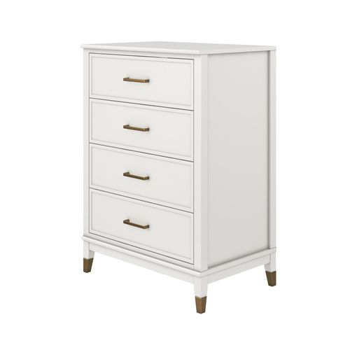 Westerleigh - Commode Avec 4 Tiroirs En Effet Bois Blanc