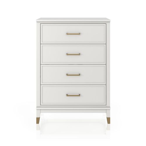 Westerleigh - Commode Avec 4 Tiroirs En Effet Bois Blanc
