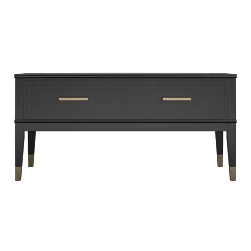 Westerleigh - Table Basse Avec Plateau Relevable En Mélaminé Noir
