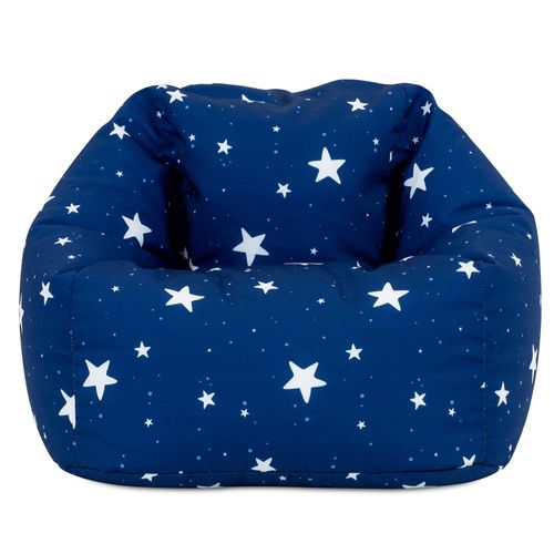 Pouf Fauteuil Poire Enfant Étoile Bleu Marine, Chambre, Salon, Jardin, 55 X 53cm