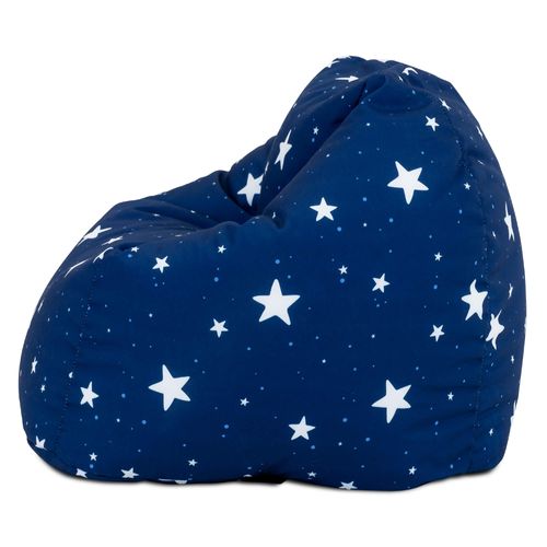 Pouf Fauteuil Poire Enfant Étoile Bleu Marine, Chambre, Salon, Jardin, 55 X 53cm