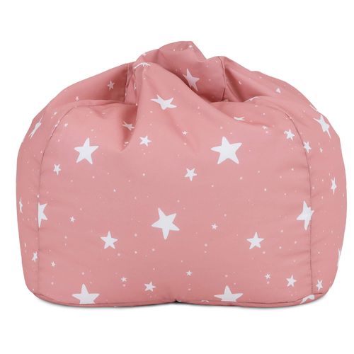 Pouf Fauteuil Poire Enfant Étoile Rose Pastel, Chambre, Salon, Jardin 55 X 53cm